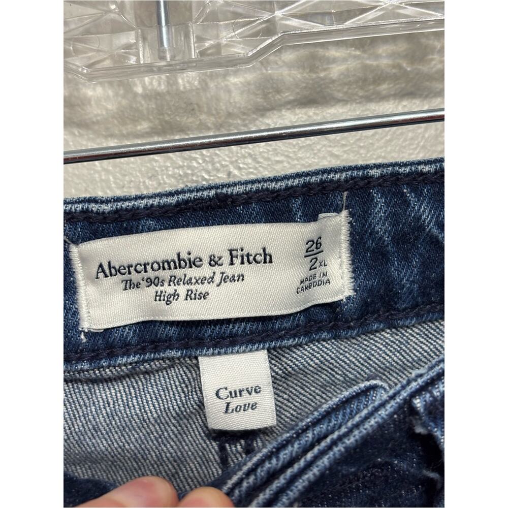Abercrombie 90s Straight Ultra High Rise Jeans - Size 2/26 XL Curve Love - Picture 3 of 5